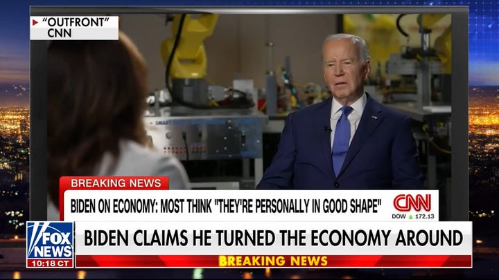 Biden claims he's turned economy around in CNN interview 