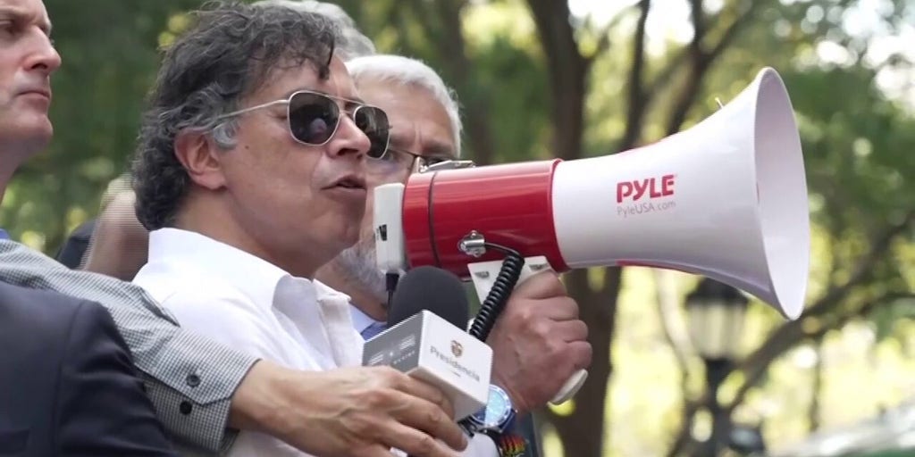 Colombia leader addresses crowd during anti-Israel protest in New York City
