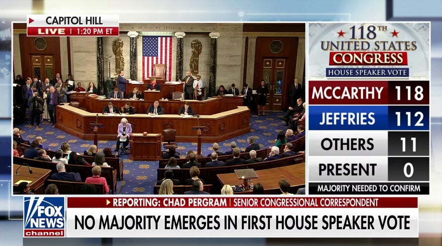 No majority emerges in first House speaker vote