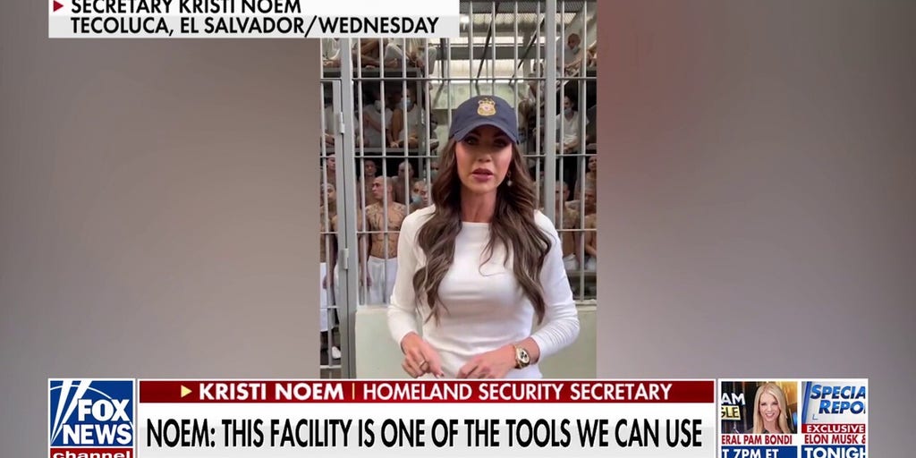Noem visits El Salvador prison where deported Venezuelans were sent, issues warning to immigrants