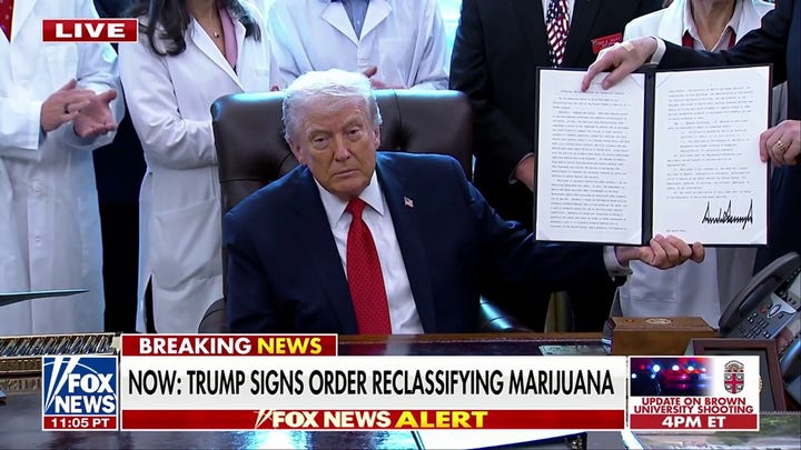 President Trump signs executive order reclassifying marijuana