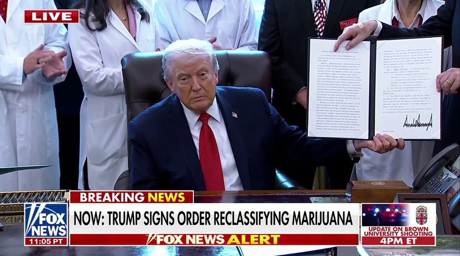 President Trump signs executive order reclassifying marijuana