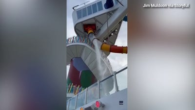 Passenger treated for injuries after acrylic glass breaks off water slide