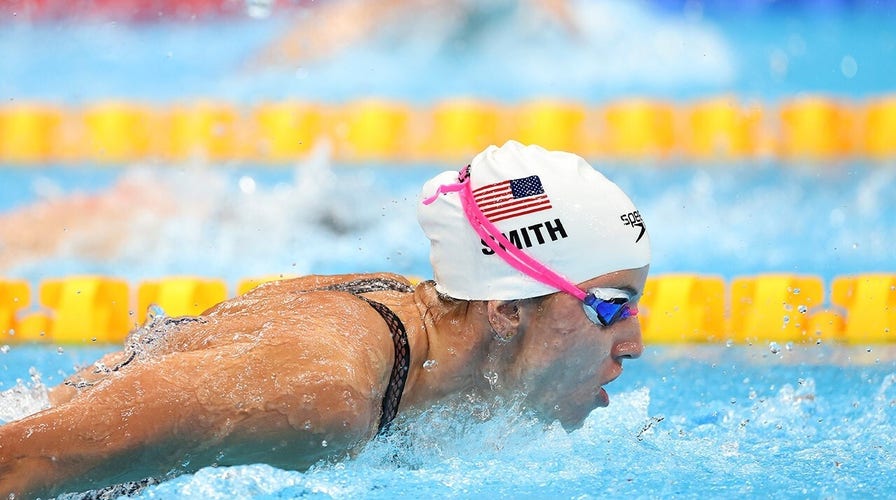 Olympic medalist Regan Smith wears USA swim cap with pride ahead of Paris