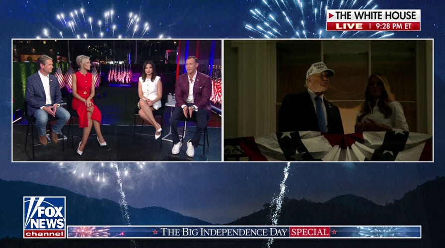 Trump, first lady dance at Independence Day fireworks celebration