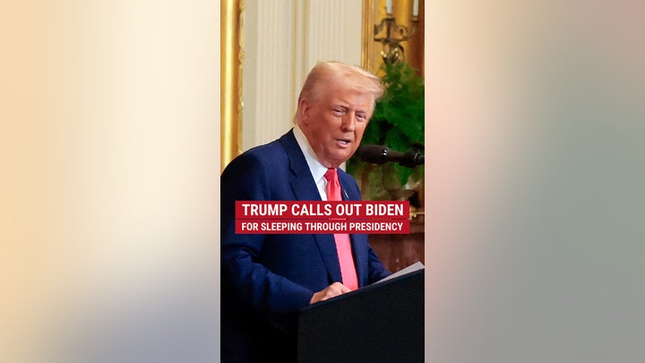 Trump calls out Biden for sleeping through presidency