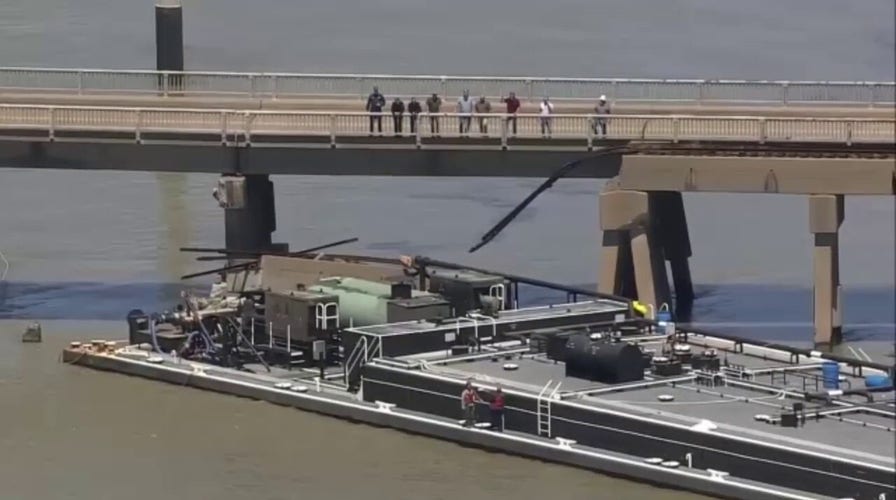 Barge strikes Texas bridge, causing section to collapse: officials