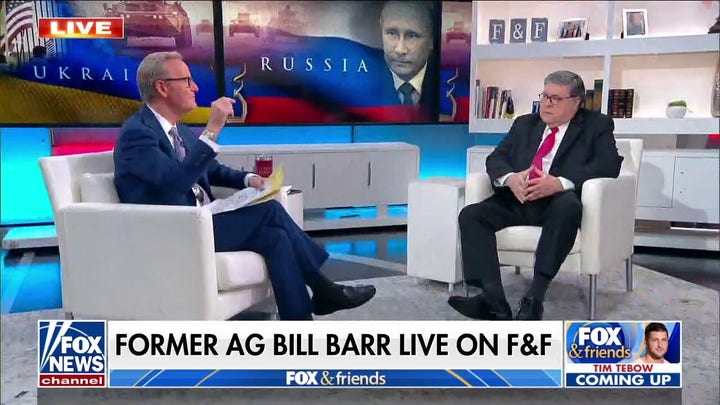 Former AG Bill Barr: Putin views President Biden as ‘weak’