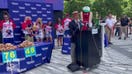 Joey Chestnut on crutches for 2022 Nathan's Famous contest