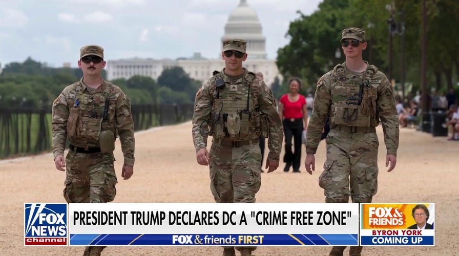 Trump declares Washington, DC, a 'crime-free zone'