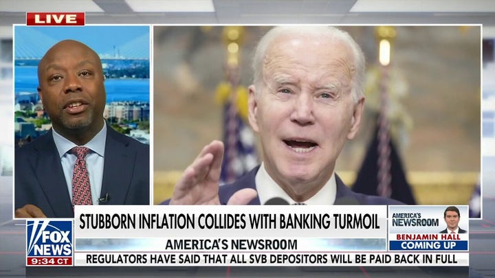 Sen. Tim Scott slams Biden's 'ridiculous' solution to bank failures