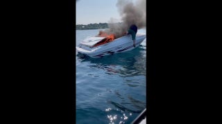 Michigan boaters leap into water before flames consume vessel - Fox News