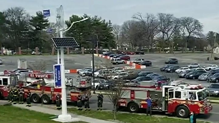 FDNY delivers candy to hospital workers