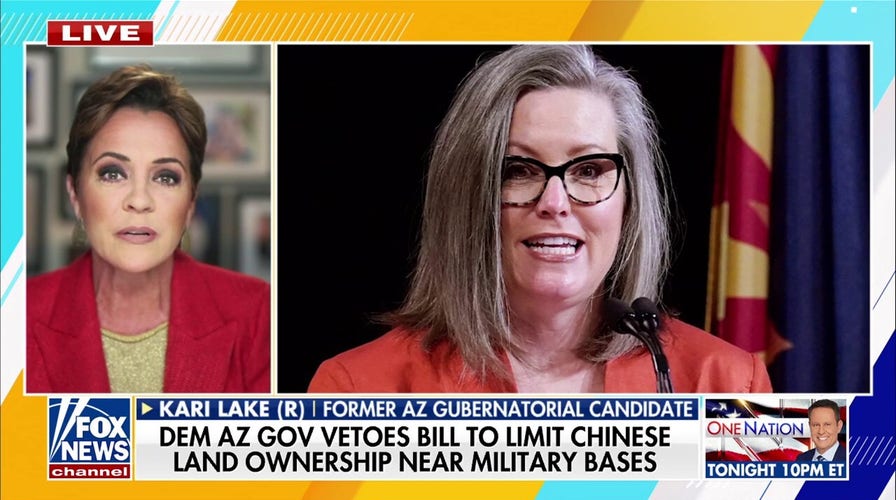 Kari Lake calls out 'disingenuous' Arizona gov over veto of bill limiting Chinese land ownership