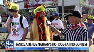 Janice Dean behind the scenes at Nathan's hot dog eating contest - Fox News