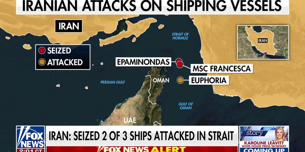 Iran says it seized 2 of 3 vessels attacked in Strait of Hormuz