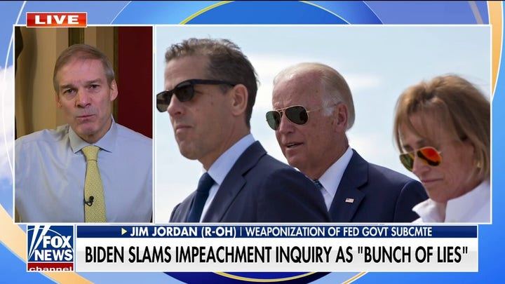 Rep. Jim Jordan slams Biden's dismissal of impeachment inquiry: ‘Ridiculous’