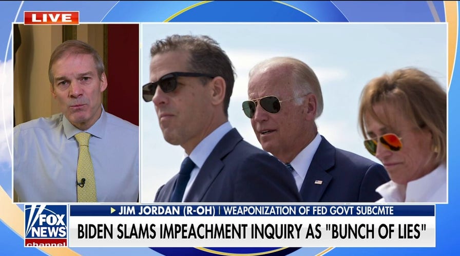 Rep. Jim Jordan slams Biden's dismissal of impeachment inquiry: 'Ridiculous'