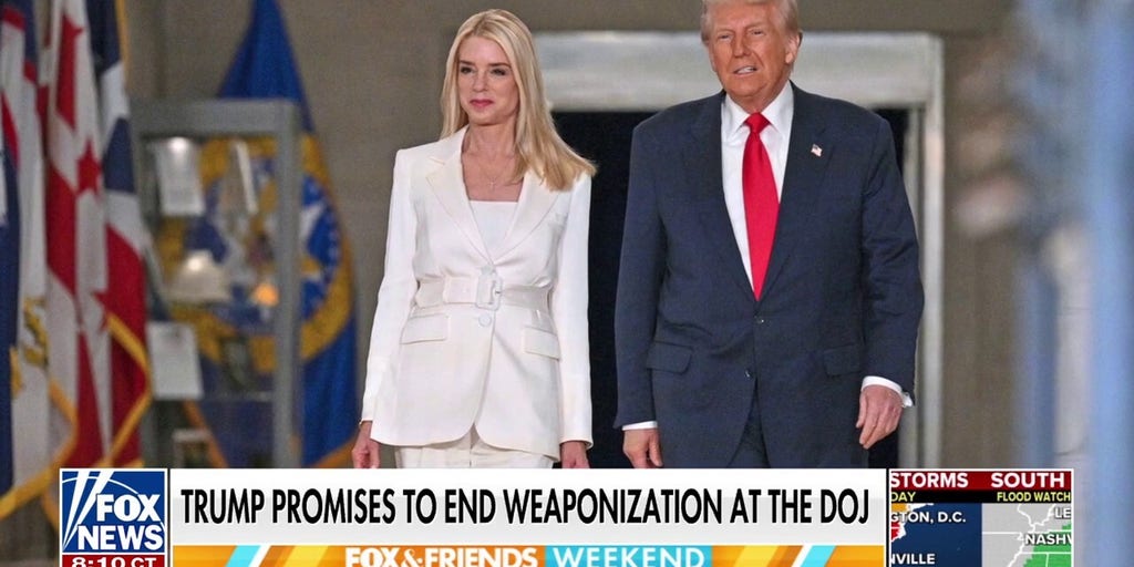 Trump vows to end weaponization during visit to the DOJ