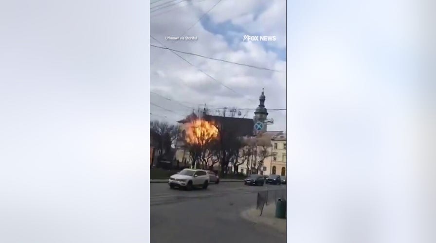 WATCH: Historic Ukrainian building destroyed by Russian drone