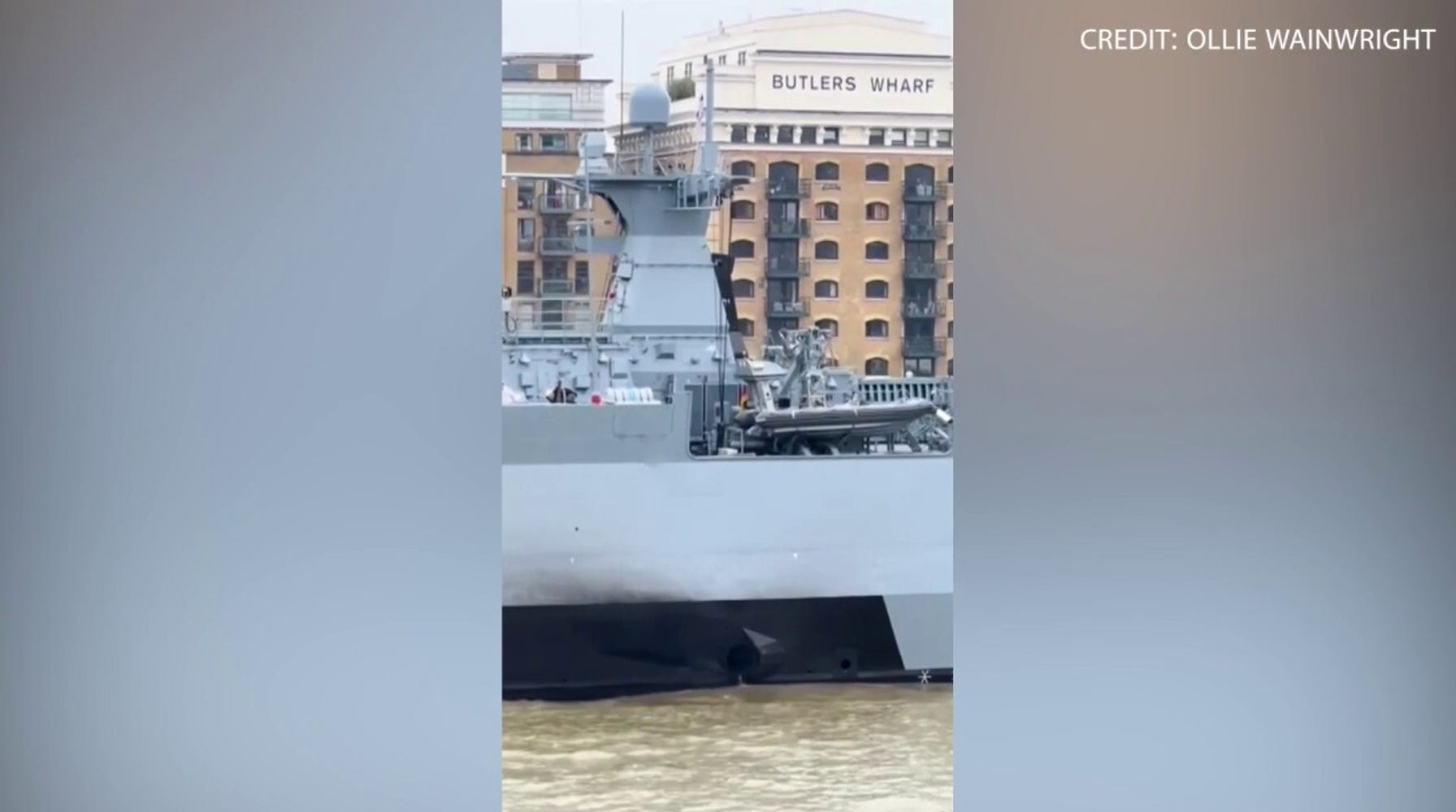 Darth Vader's Theme Blasts Through London as German Warship Cruises River Thames