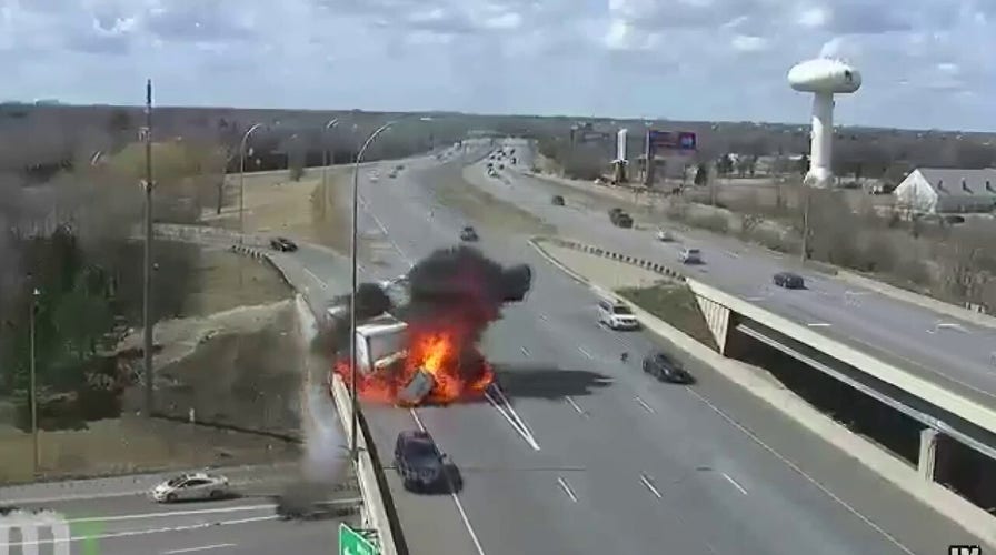 Collision on Minnesota highway causes fiery crash