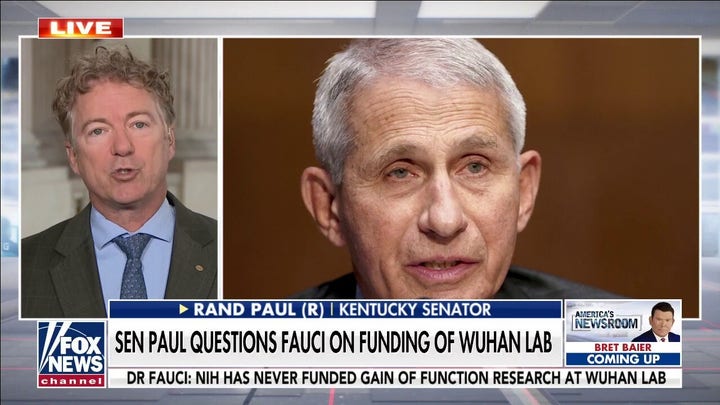 Rand Paul clashes with Dr. Fauci over alleged Wuhan lab funding by the NIH