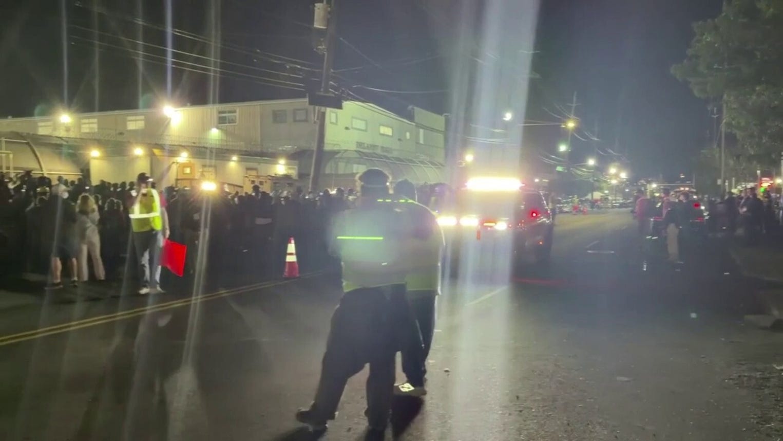 Newark Police Department makes a brief rare appearance at Delaney Hall anti-ICE demonstrations