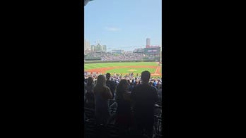 Cubs fan slaps fan for not standing during National Anthem