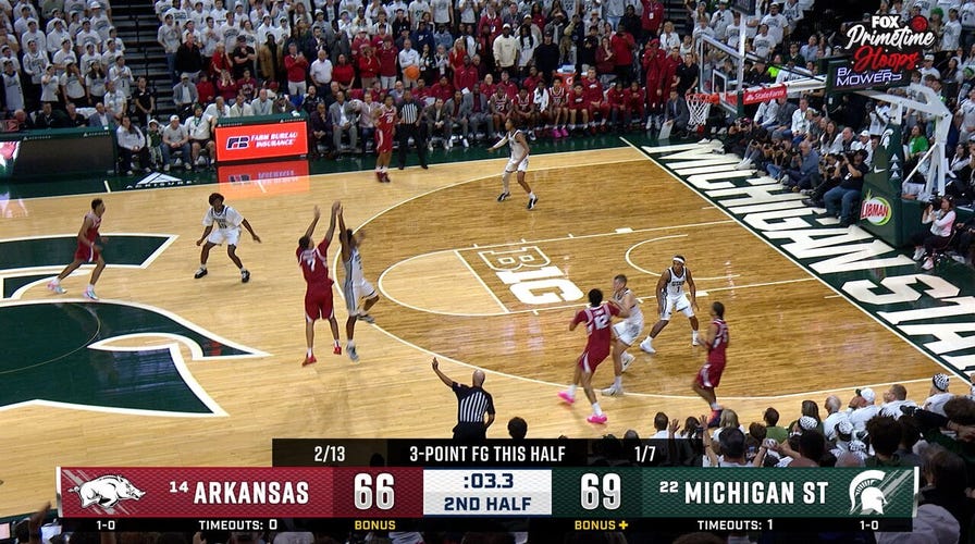 Michigan State makes antiaircraft  basal   to seal triumph   vs. Arkansas