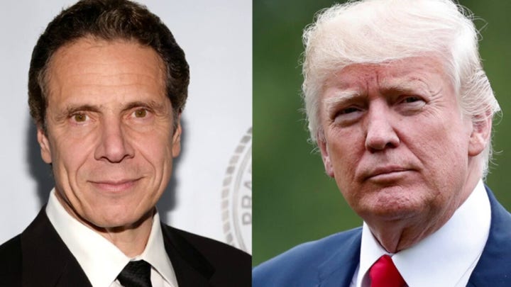 New York Governor Cuomo meets with President Trump