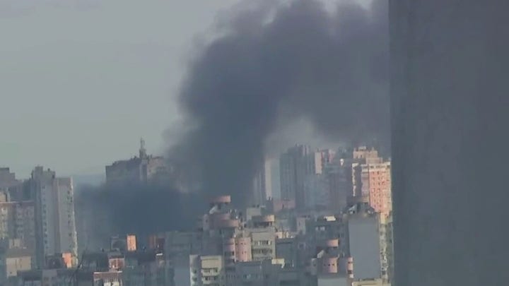 Smoke emerges near Ukraine capital Kyiv
