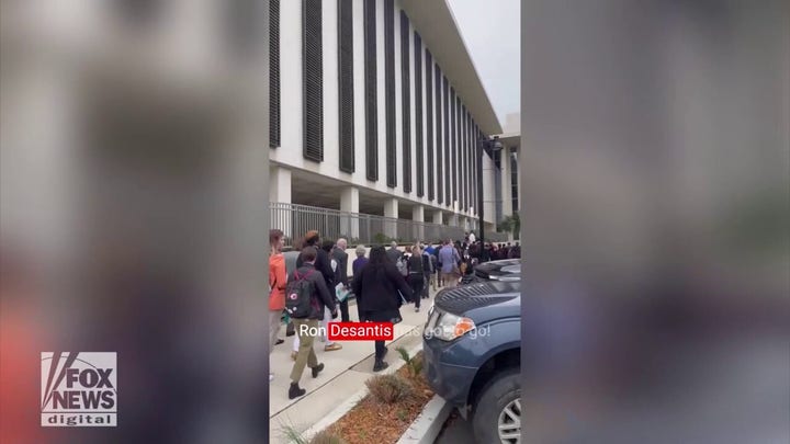 Protesters descend on Florida capitol to criticize DeSantis, GOP for anti-trans bill: 'Erasing trans babies!'