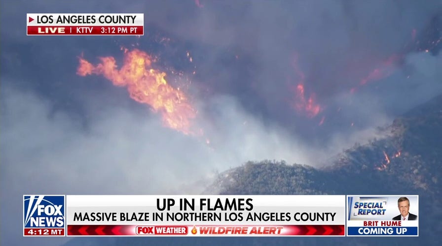 Fast-spreading Hughes fire forces evacuations across LA county