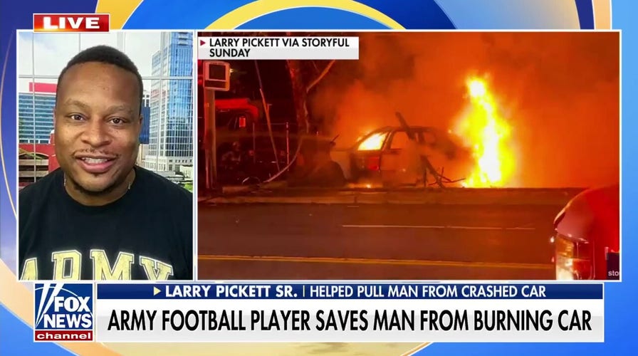 West Point praises football player for rescuing man from roadside inferno