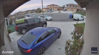 California doorbell camera captures car going airborne and into a home - Fox News