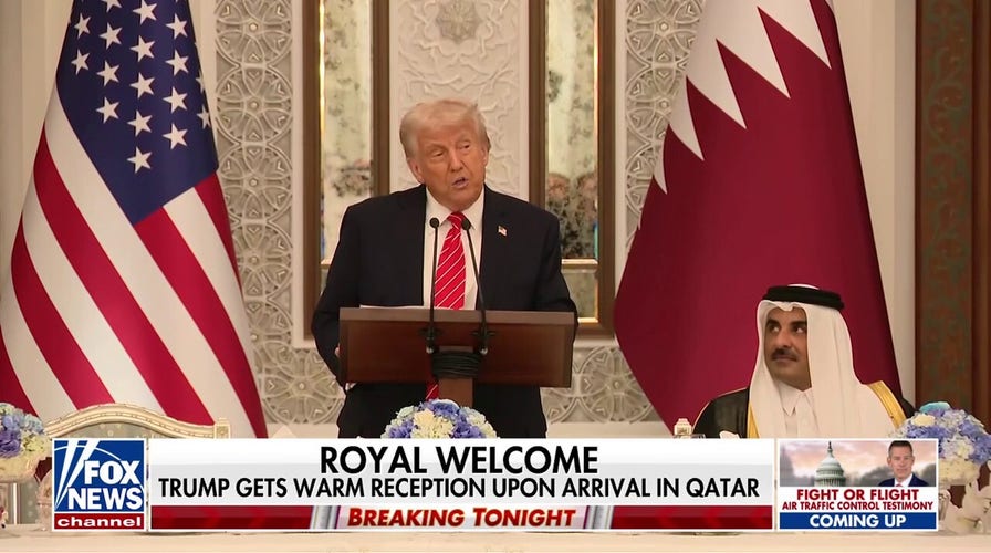 Trump gets warm reception upon arrival in Qatar