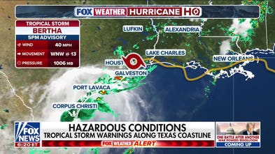 Tropical Storm Bertha churns west, bringing hazardous conditions to Texas coast
