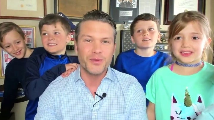 Pete Hegseth teaches kids at home after school closures amid coronavirus crisis