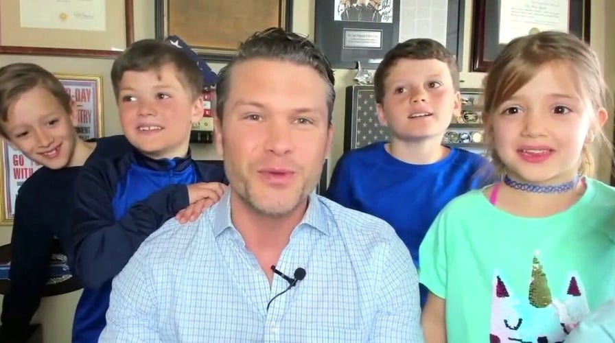 Pete Hegseth teaches kids at home after school closures amid coronavirus crisis