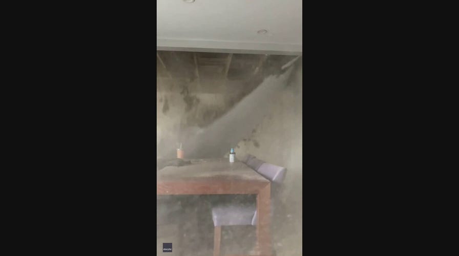 Dining room ceiling collapses in front of family in Virginia