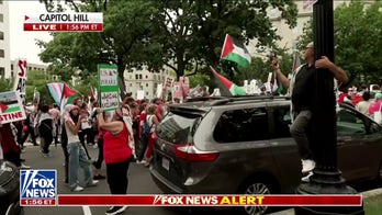Protesters chant 'Free Palestine' as Netanyahu addresses Congress