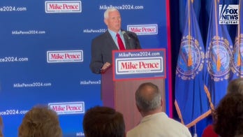 Pence responds to Trump indictment during campaign event