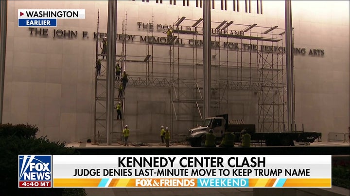 Workers remove Trump’s name from Kennedy Center after court ruling