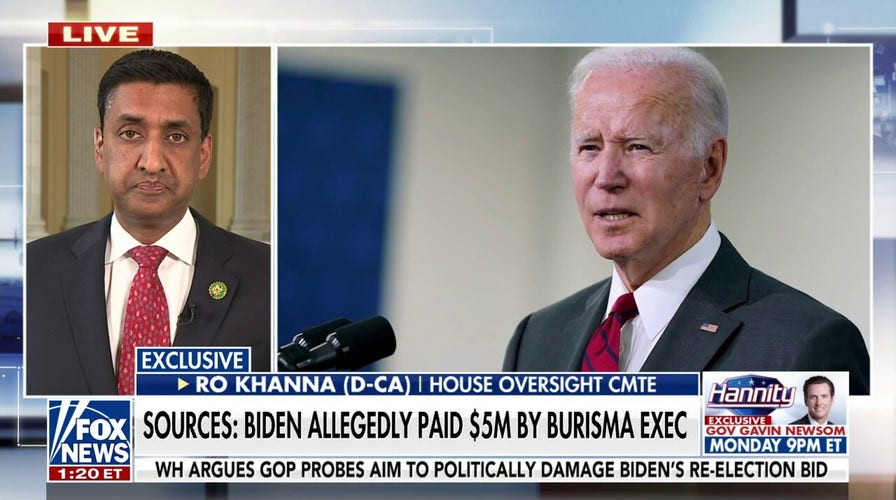 Democrat Ro Khanna responds to new Biden bribery allegations