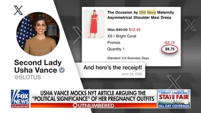 Usha Vance mocks NYT article over 'political significance' of pregnancy outfits