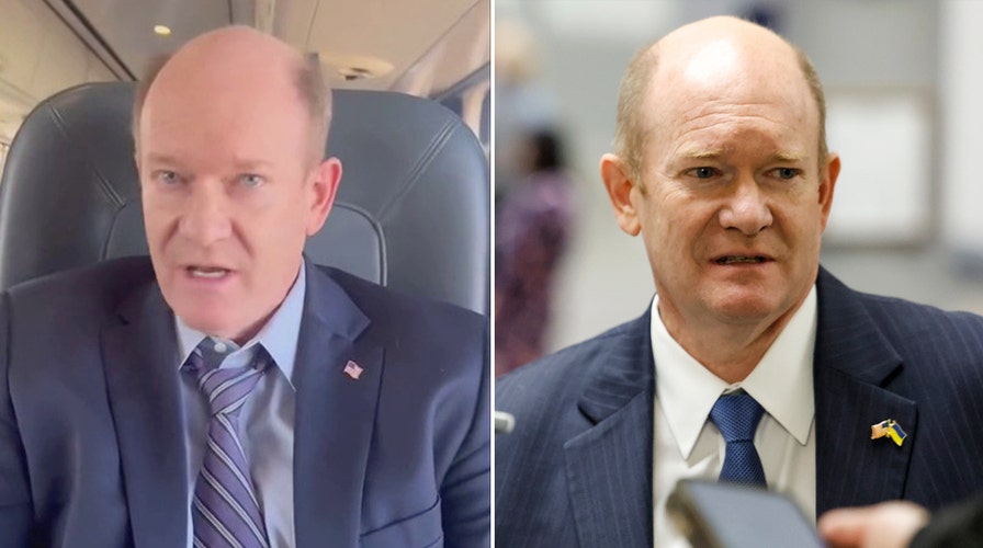 Democratic Sen. Chris Coons confronted by left-wing reporter on Amtrak