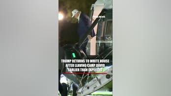 Trump returns to White House after leaving Camp David earlier than expected