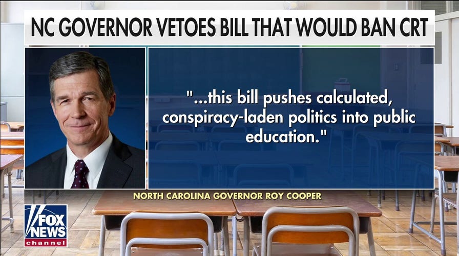 North Carolina governor vetoes bill banning critical race theory in schools