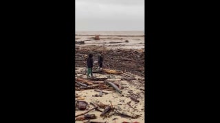 California beach littered with debris as storms caused widespread flooding, damage   - Fox News